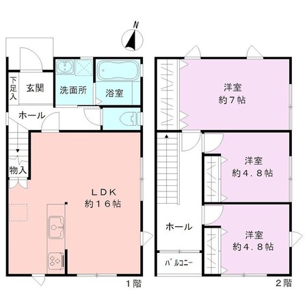 GEO CASA神道寺4号棟の物件間取画像